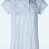 Anna Gestreepte Top In Lichtblauw-Circus Clearance