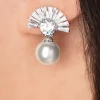 Art Deco Parel Knopjes In Zilver-Lovely Discount