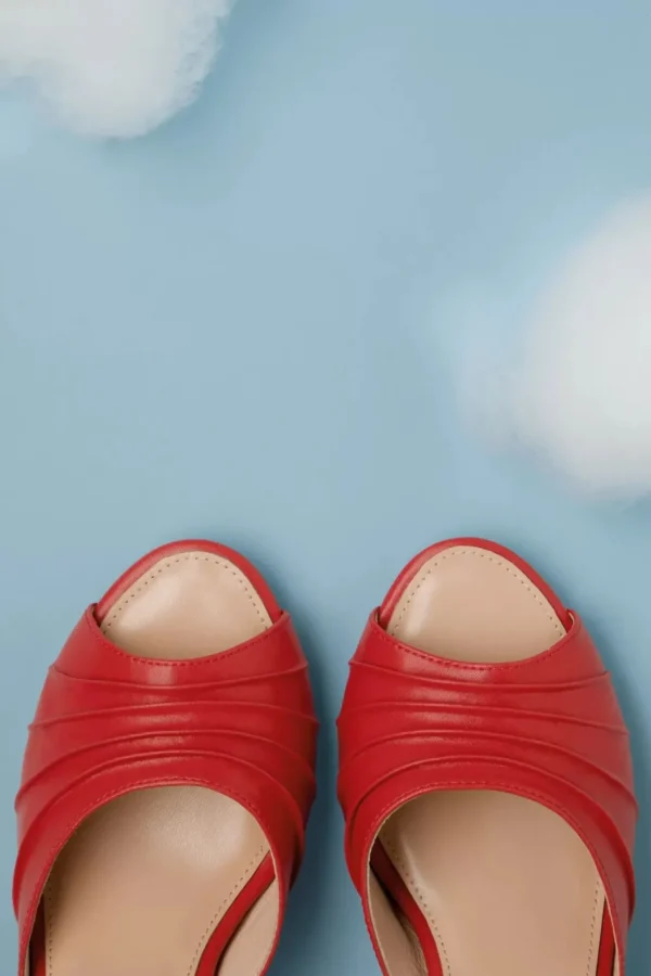 Ava Solemate Slip On Muiltjes In Rood-Lola Ramona u2665 Topvintage Best
