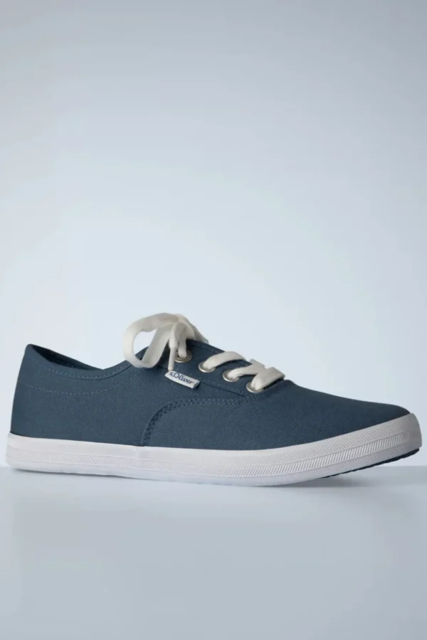 Canvas Sneakers In Indigo Blauw-s.Oliver Cheap