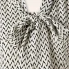 Crepe Bow Long Sleeve Top In Creme-Vixen Best Sale