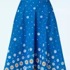Daisy Days Swing Rok In Blauw-Banned Retro Store