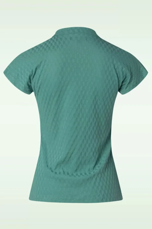 Dani Manelli Jacquard Blouse In Smoke Groen-King Louie Cheap