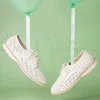 Derby Punch Schoenen In Gebroken Wit-Rollie Best Sale