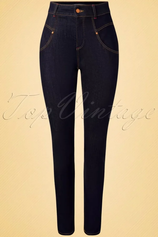 Doris Skinny Jeans In Donkerblauw-Rock-a-Booty Best