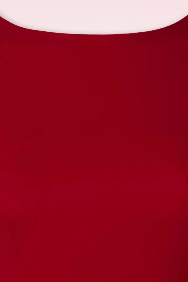 Effen Jurk In Rood-Vintage Chic for Topvintage Clearance