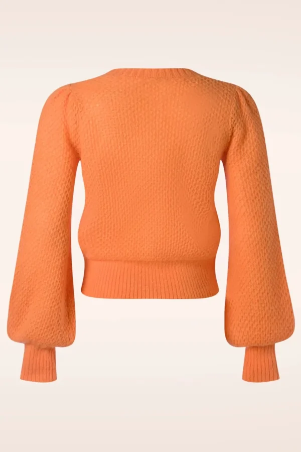 Farfalle V Cardi In Mock Oranje-King Louie Discount