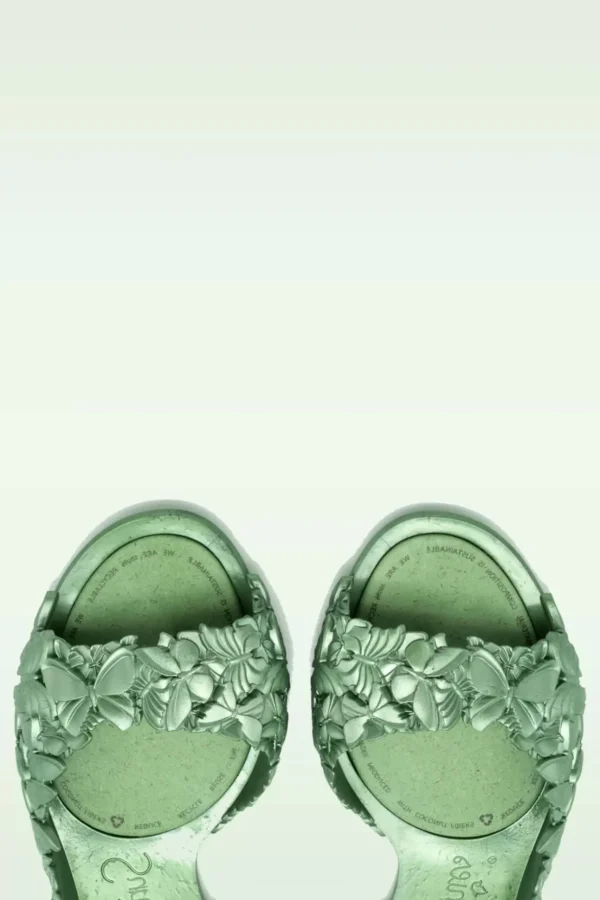 Flexi Butterfly Flipflop Sandaaltjes In Glossy Groen-Sunies Clearance
