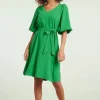 Greta Jurk In Groen-Smashed Lemon Clearance