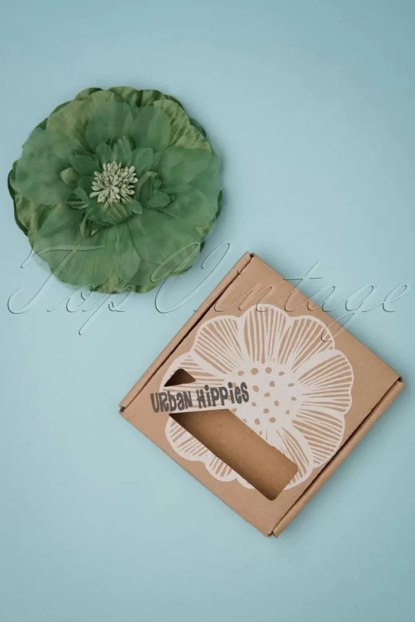 Grote Bloemcorsage In Weidegroen-Urban Hippies New