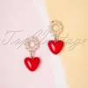 Hart- En Pareloorbellen In Rood-Sweet Cherry Best Sale