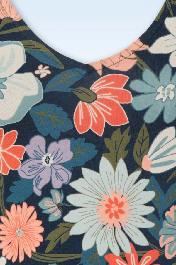 Helena Midi Jurk In Flowering Blooms Maritime-Seasalt Flash Sale