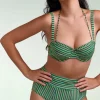 Holi Vintage Balconette Bikini Top In Botanisch Groen-Marlies Dekkers Hot