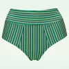 Holi Vintage High Waist Bikini Broekje In Botanisch Groen-Marlies Dekkers Cheap