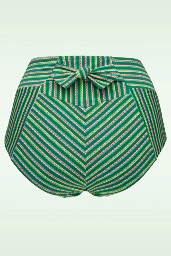 Holi Vintage High Waist Bikini Broekje In Botanisch Groen-Marlies Dekkers Cheap