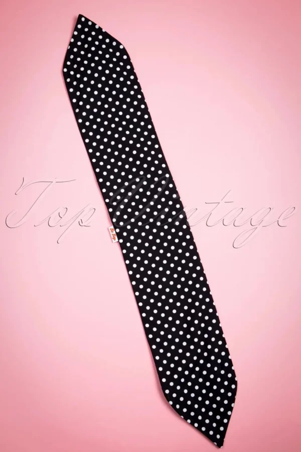 I Want Polkadots In My Hair Sjaal In Zwart-Be Bop a Hairbands Cheap