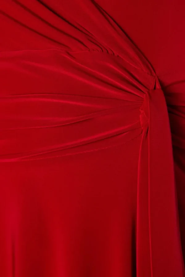 Irene Gekruiste Swingjurk In Rood-Vintage Chic for Topvintage Outlet