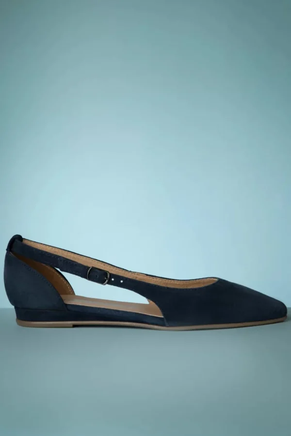 Josie Suede Ballerina's In Marineblauw-Tamaris Best