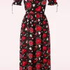 Kate Heart Jurk In Zwart-Bunny Shop