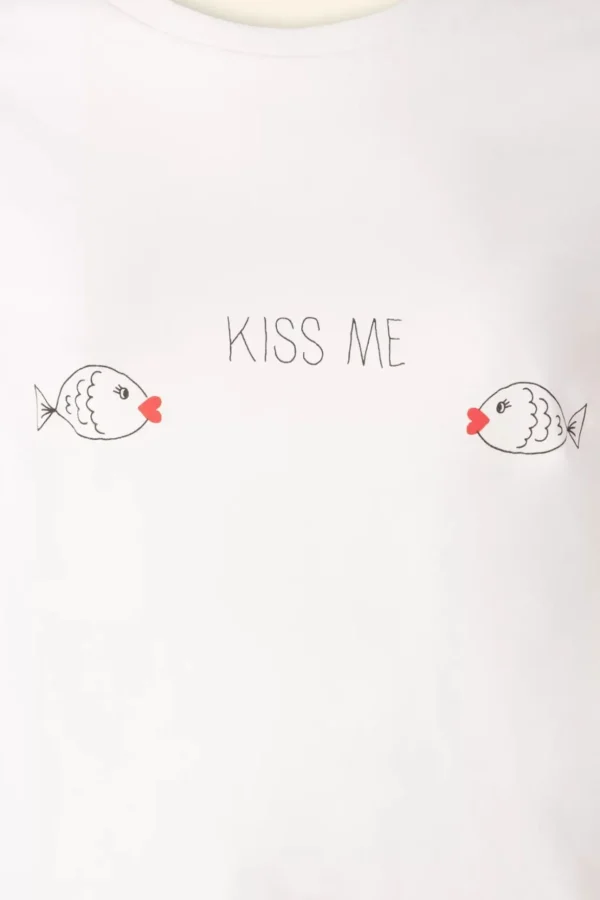 Kiss Me T-Shirt In Ecru-Mademoiselle Yu00e9Yu00e9 Best