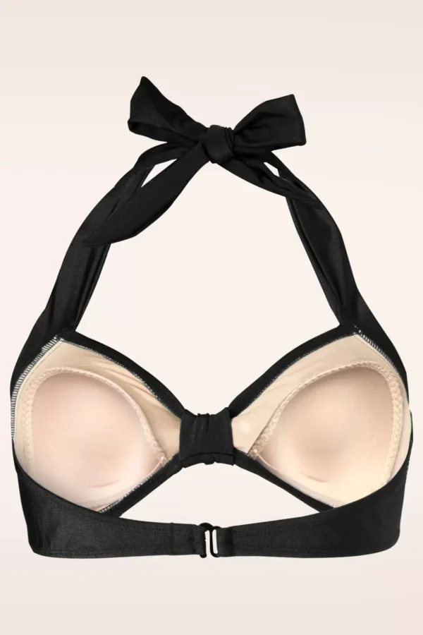 Klassieke Bikinitop In Effen Zwart-Esther Williams Hot