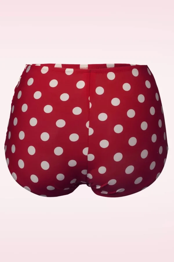 Klassieke Polka-Bikinibroek In Rood En Wit-Esther Williams Flash Sale