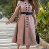Laina Lee Reversible Waterafstotende Jas In Marineblauw En Blush-Miss Candyfloss Sale