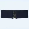 Lauren Retro Stretchriem In Marineblauw-Banned Retro Store