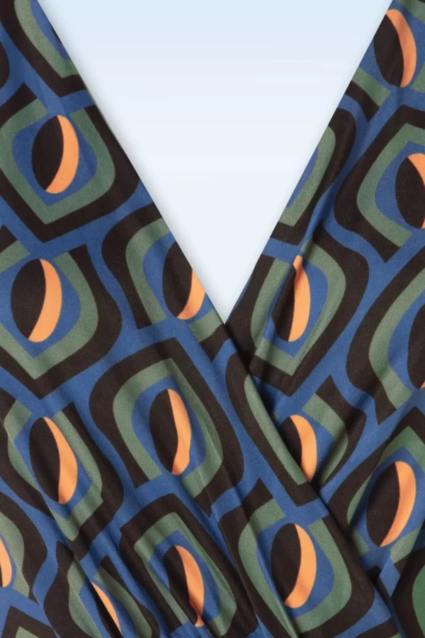 Laurie Maxi Jurk In Blauw-Vintage Chic for Topvintage Sale
