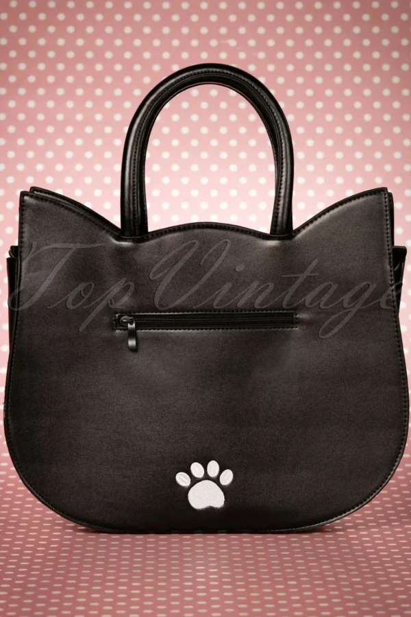 Lizzy De Big Eyed Cat Tas In Zwart-Banned Retro Sale