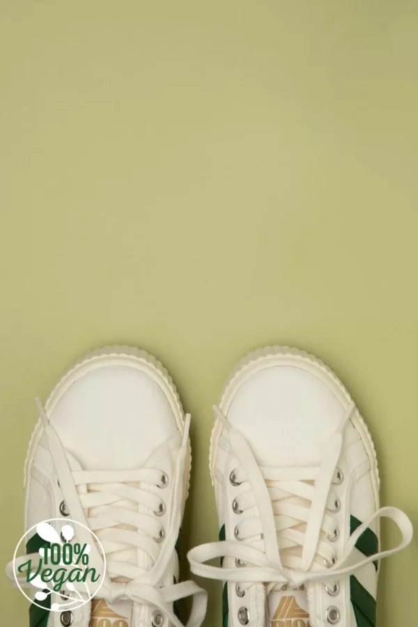 Mark Cox Tennissneakers In Gebroken Wit En Donkergroen-Gola Hot