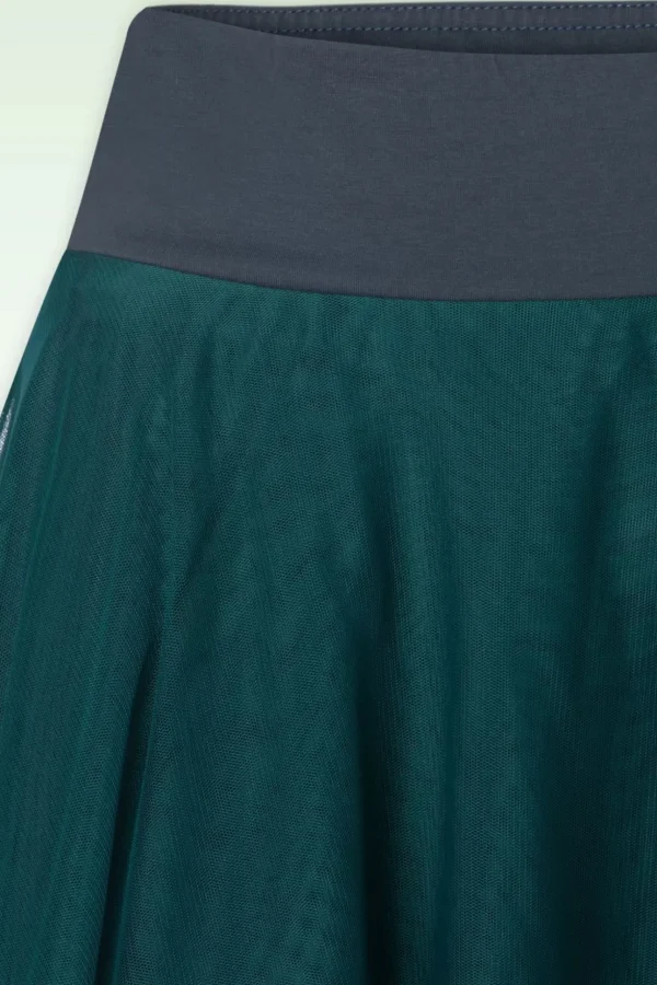 Mendy Mesh Gelaagde Rok In Petrol-LaLamour Hot