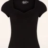 Mia Top In Zwart-Bunny Store