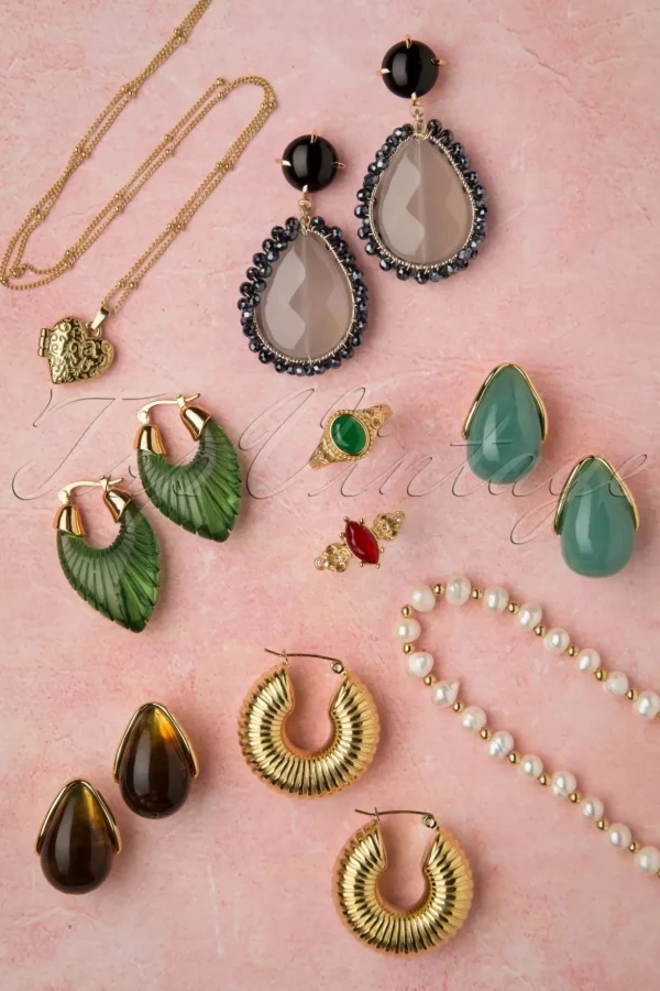 Molly Oorbellen In Goud En Bruin-Topvintage Boutique Collection Cheap