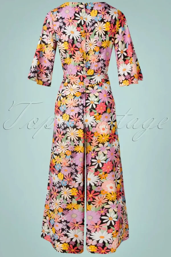 Nadine Bloemen Jumpsuit In Multi-Bunny Clearance