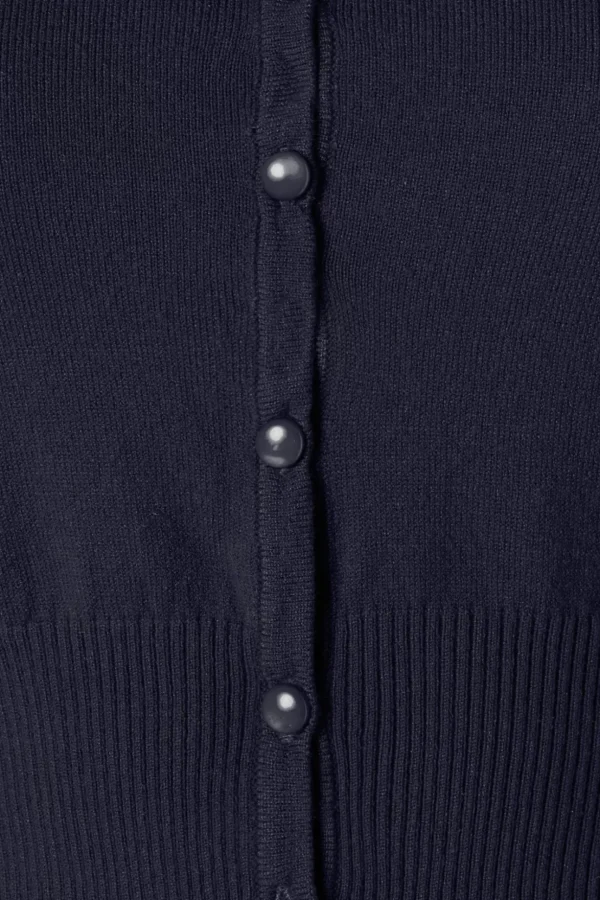 Nyla Cropped Vest In Marineblauw-Mak Sweater Hot