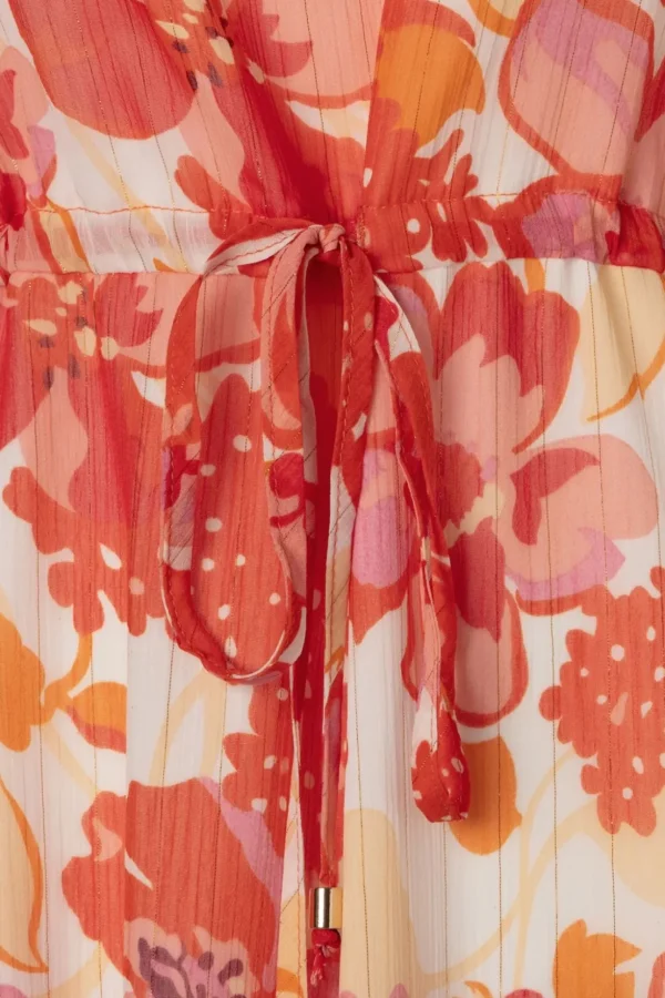 Patricia Floral Maxi Jurk In Oranje-Smashed Lemon Shop