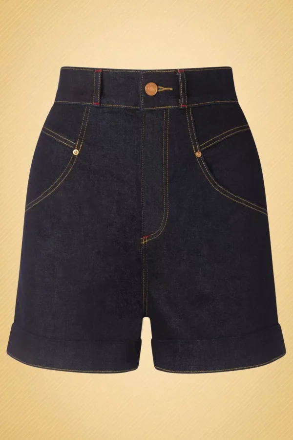Pepper Short In Donkerdenim-Rock-a-Booty Store