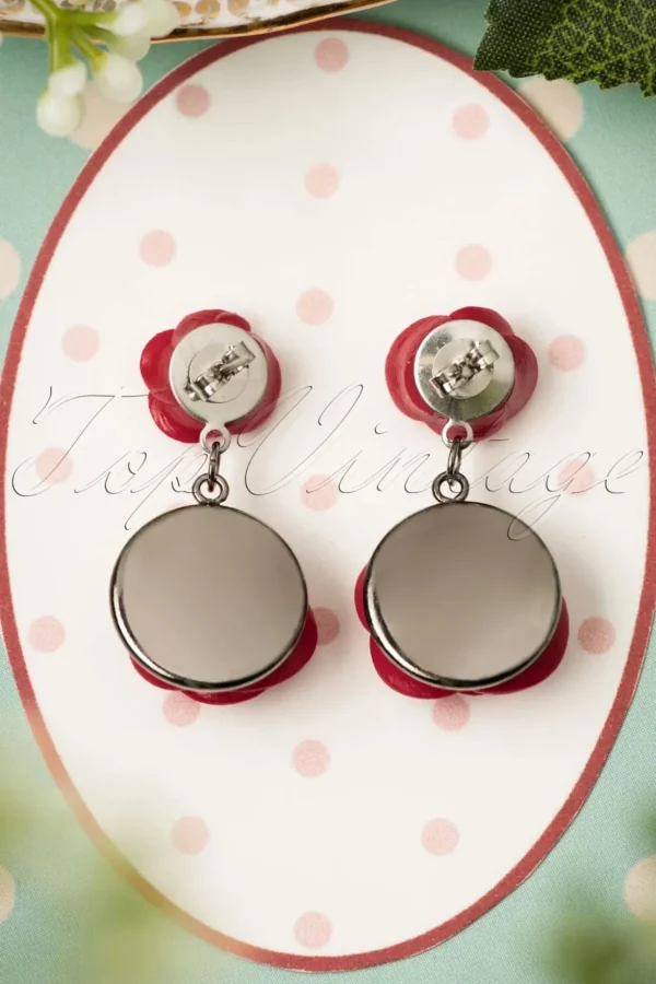 Romantische Rode Rozen Oorbellen-Sweet Cherry New