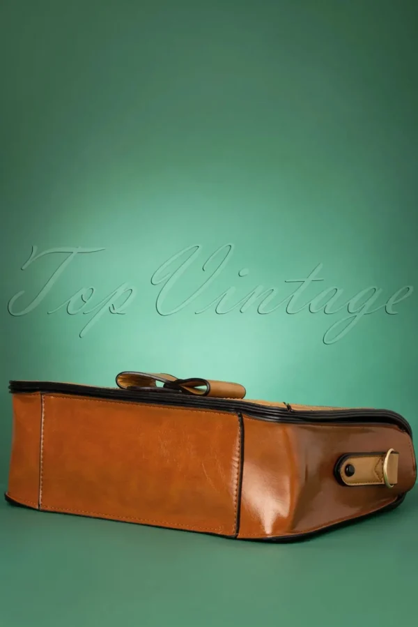 Scandal Office Handtas In Camel En Cognac-Banned Retro Outlet