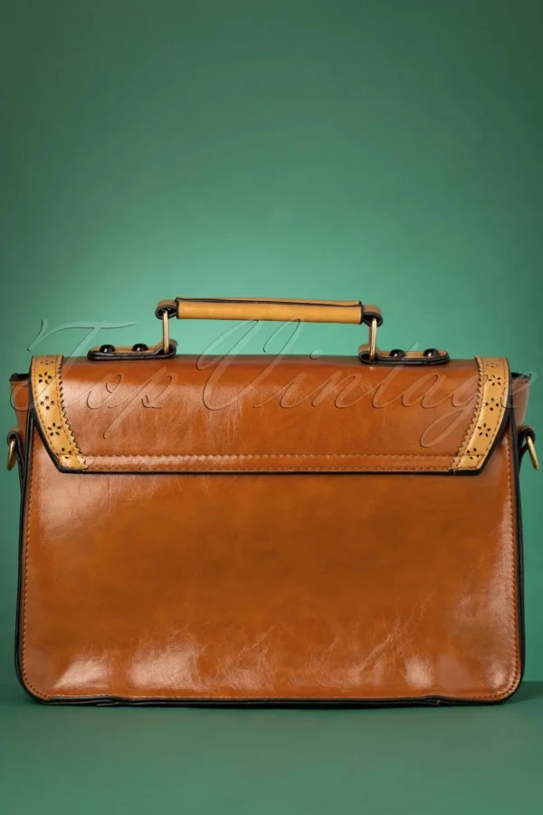Scandal Office Handtas In Camel En Cognac-Banned Retro Outlet