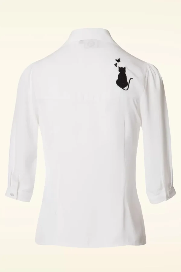 Snow Bird Blouse In Ivoorwit-Banned Retro Cheap
