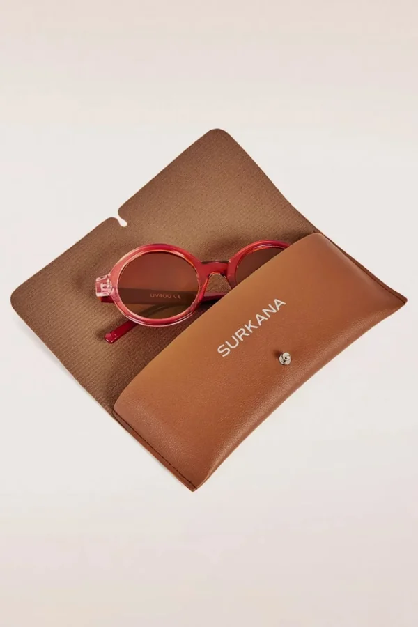 Stay Shady Ronde Zonnebril In Rood-Surkana New
