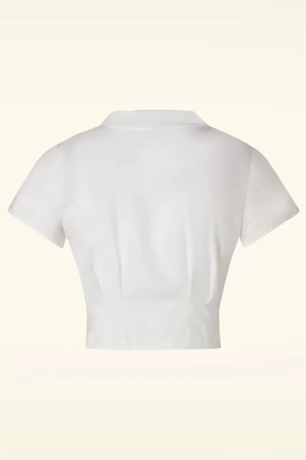 Summer Ahoy Blouse In Wit-Banned Retro Discount