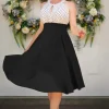 The Maria Grazia Swing Jurk In Zwart En Wit-Vintage Diva Fashion