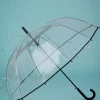 Transparante Koepelparaplu In Zwart-So Rainy New