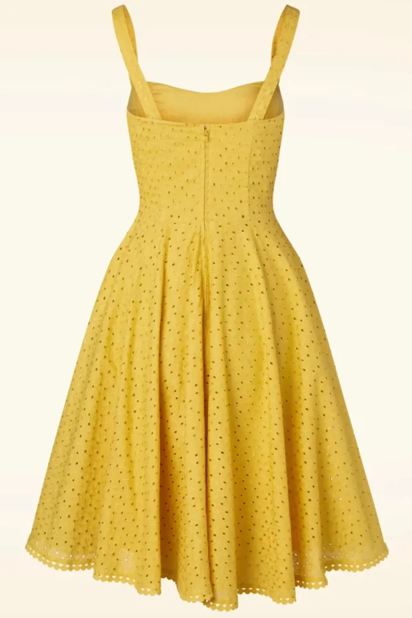 Valerie Swing Jurk In Mosterd-Timeless Best Sale