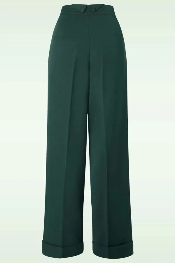 Verborgen Broek In Groenblauw-Banned Retro Cheap