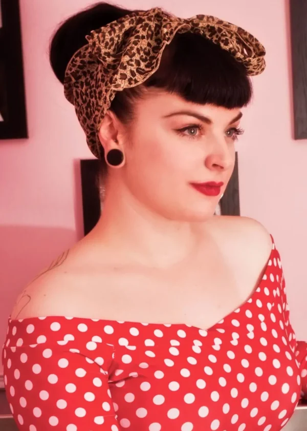 Vintage Retro Haarsjaal In Luipaardprint-ZaZoo Store